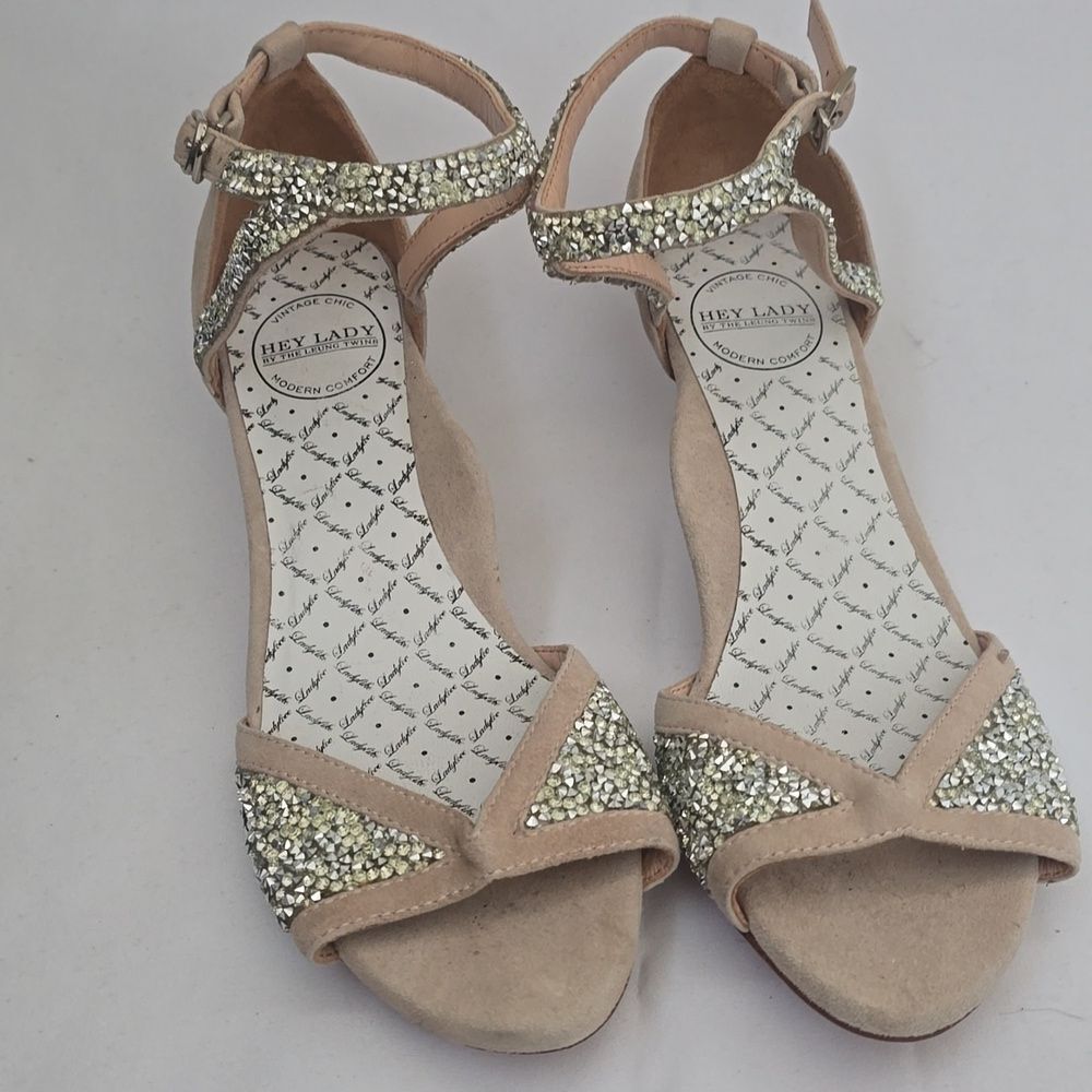 Hey Lady Blush/Slvr.Fancypants Wedgie, NWT, Sz. 7M